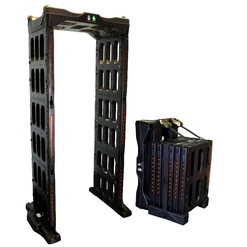 Portique mobile PS-980 déplié à côté de son sac de transport